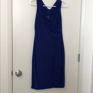 NWOT. Deep purple, fitted Ralph Lauren dress